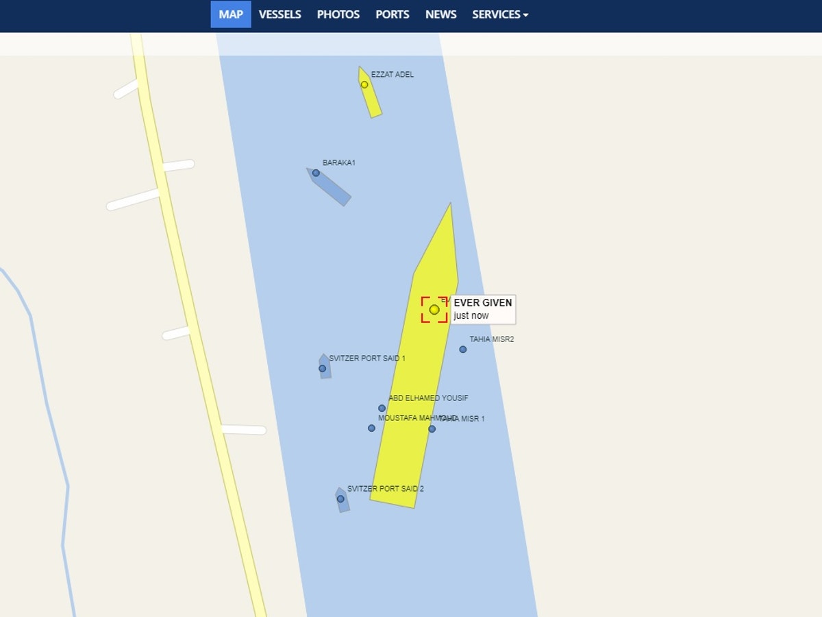 رئيس بوسكاليس: استكمال تعويم السفينة الجانحة في قناة السويس لن يكون سهلا