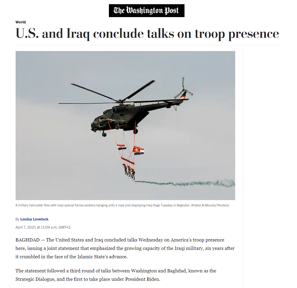 واشنطن بوست: الانسحاب الكامل والسريع من العراق يقود لنتائج كارثية