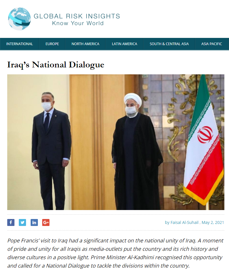 جلوبال ريسك إنسايت: الحوار الوطني في العراق لن ينجح في ظل انتشار الميليشيات