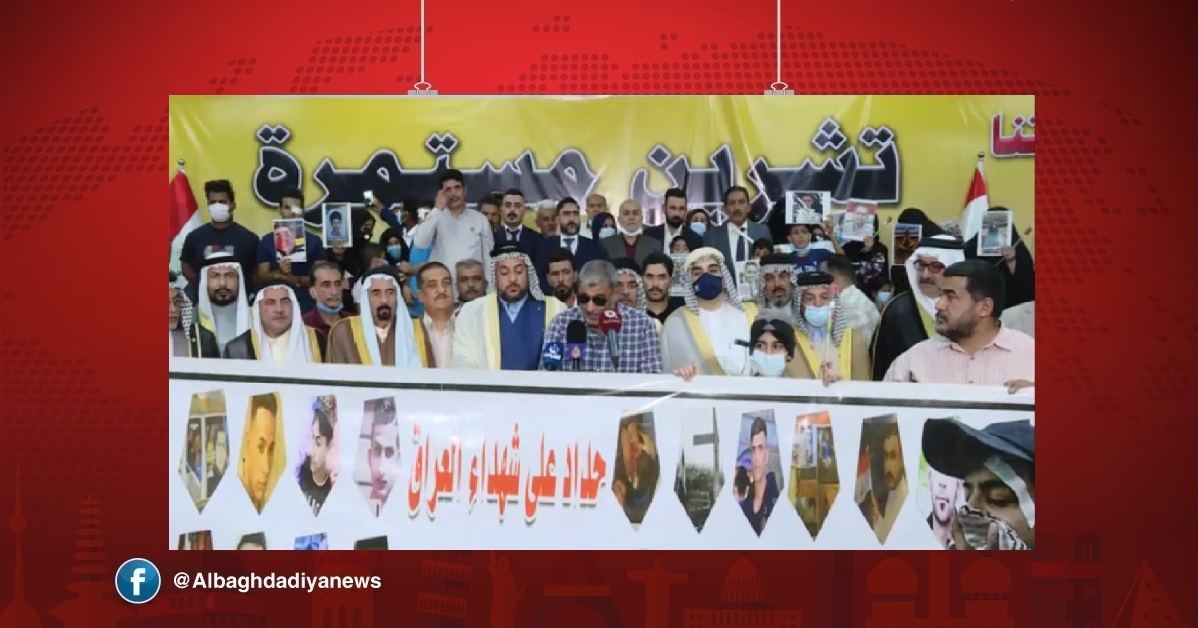 بالفيديو .. عدد من شيوخ عشائر وثوار الحراك الشعبي وعوائل وجرحى شهداء ثورة تشرين يعقدون مؤتمرا صحفيا بشأن الانتخابات