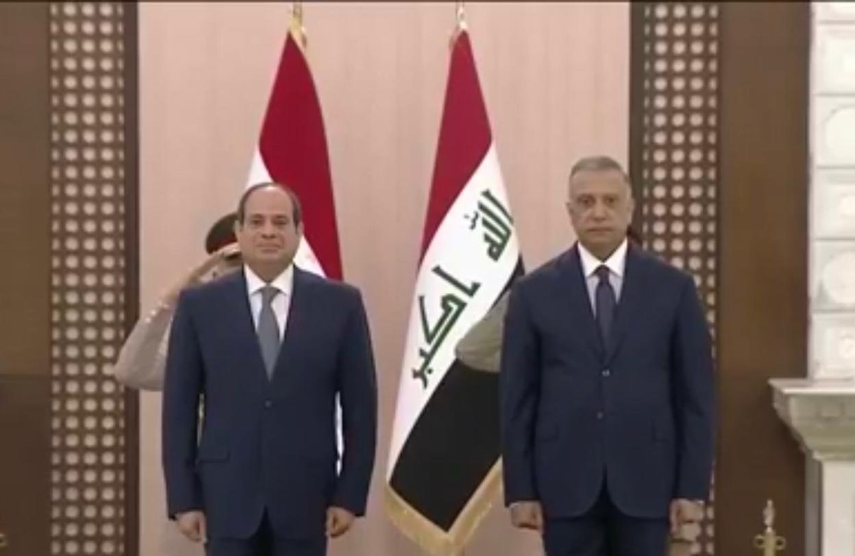 قبيل انعقاد قمة بغداد.. الكاظمي يستقبل السيسي