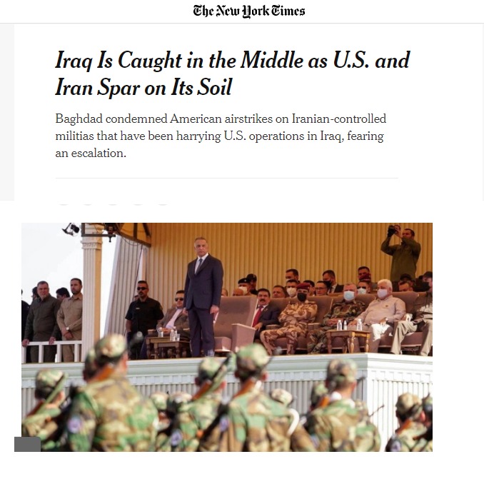 نيويورك تايمز: العراق محاصر داخل النزاع الأميركي الإيراني على أراضيه