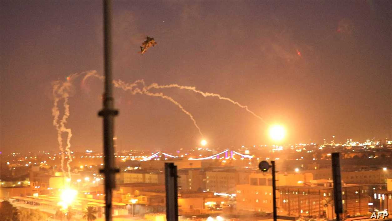وكالات: سقوط صاروخين في المنطقة الخضراء