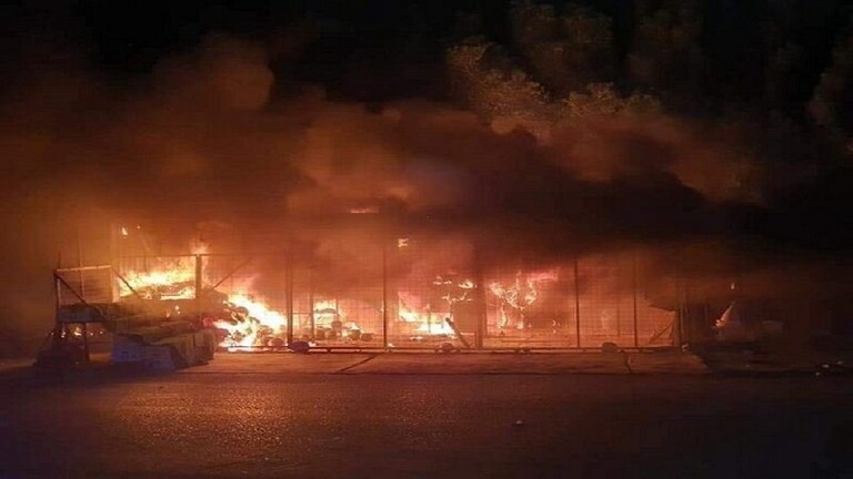 الدفاع المدني يكشف تفاصيل حريق قاعدة الامام علي الجوية في الناصرية