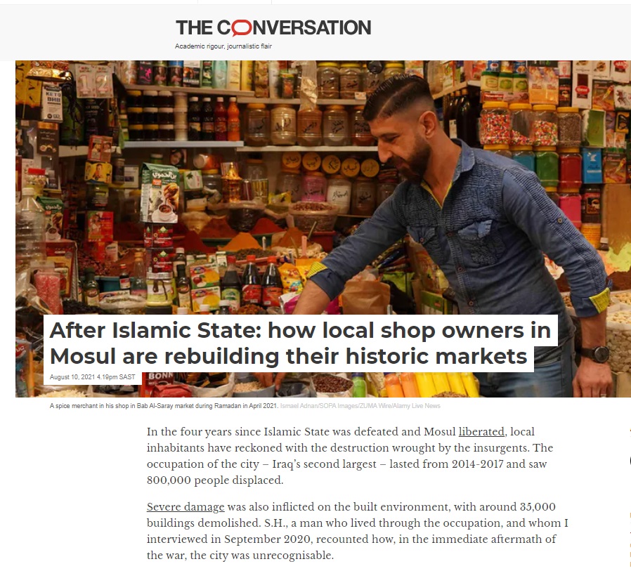 كونفرسيشن: أكثر من 35 ألف مبنى في الموصل مازال مدمرا بالكامل