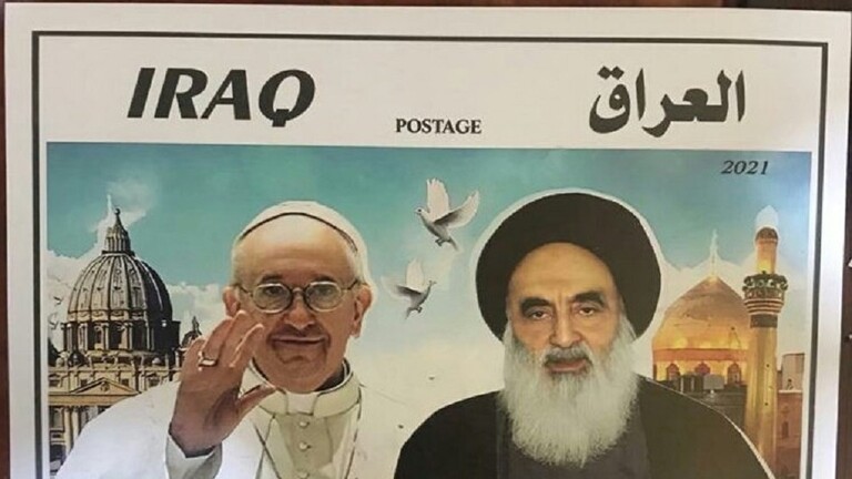 عليها صور السيستاني والبابا.. العراق يصدر طوابع بريدية جديدة (صور)