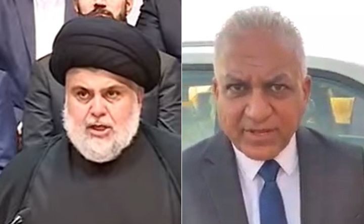 مجاميع تابعة للتيار الصدري تحمل مسدسات تحاصر منزل النائب المستقل باسم خشان وتطالبه بالاعتذار