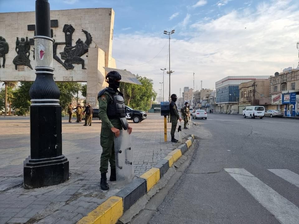 انتشار مكثف للقوات الامنية بمحيط المنطقة الخضراء وساحة التحرير وسط العاصمة