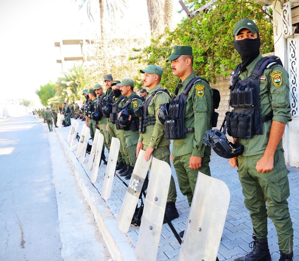 انتشار مكثف لقوات حفظ القانون في بعض مناطق العاصمة بغداد