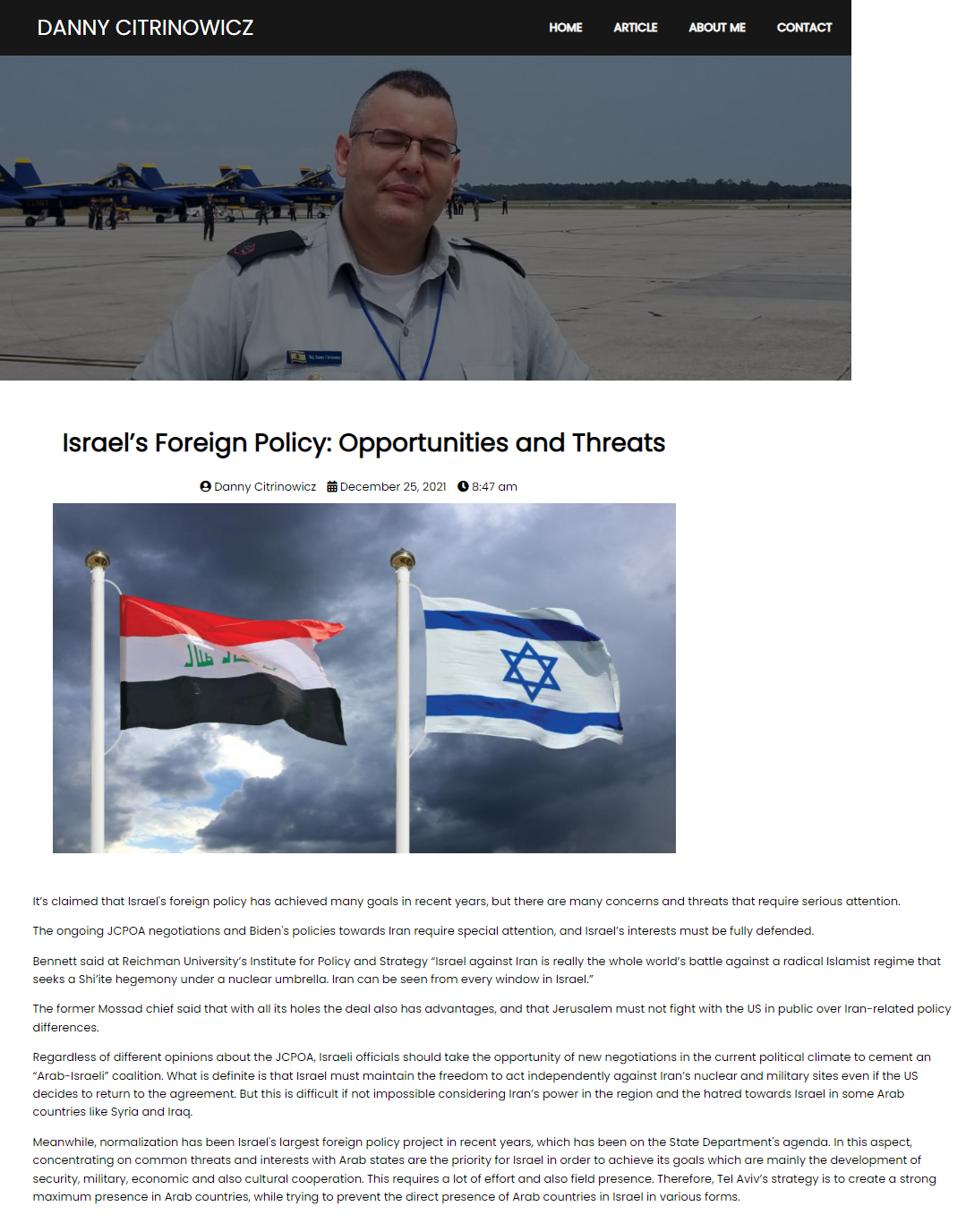 باحث بالمخابرات الإسرائيلية: مسؤولون في بغداد مستعدون لتطبيع العلاقات والحلبوسي قدم خطة للتنفيذ