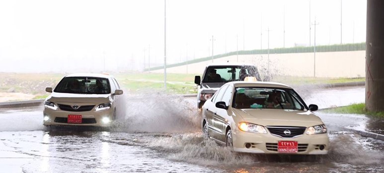 بسبب الأمطار.. مرور السليمانية توجه تحذيرا لسائقي المركبات