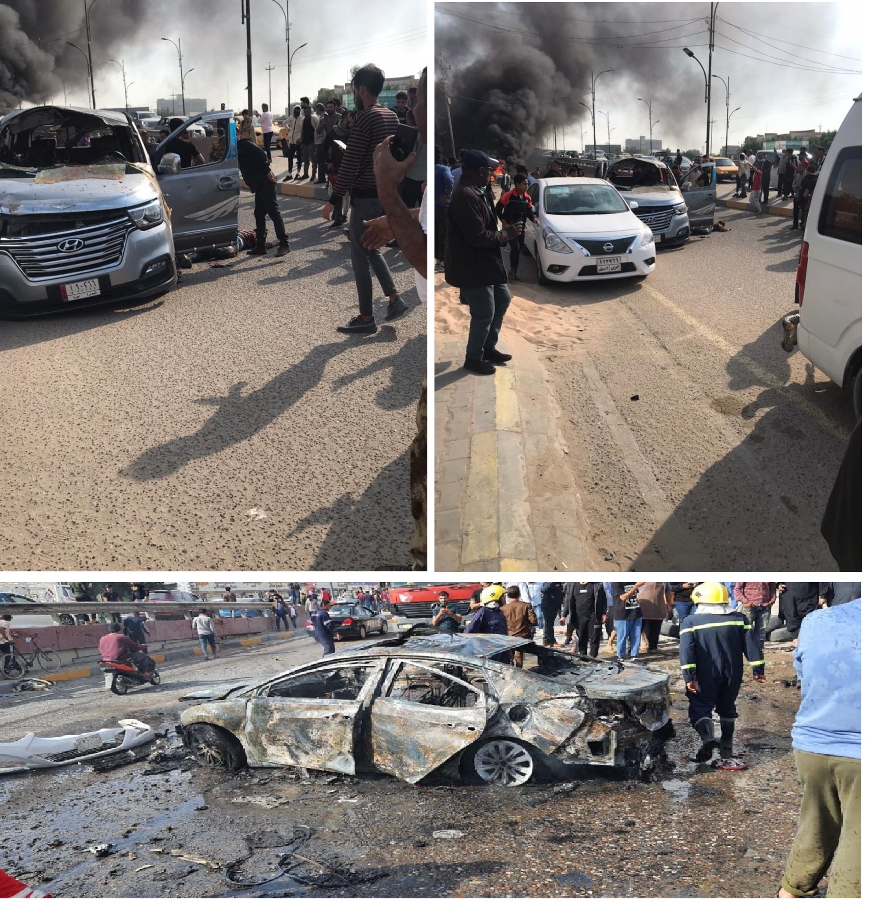 بالفيديو انفجار مجهول قرب المستشفى الجمهوري بالبصرة يوقع ضحايا.. دون توضيح رسمي