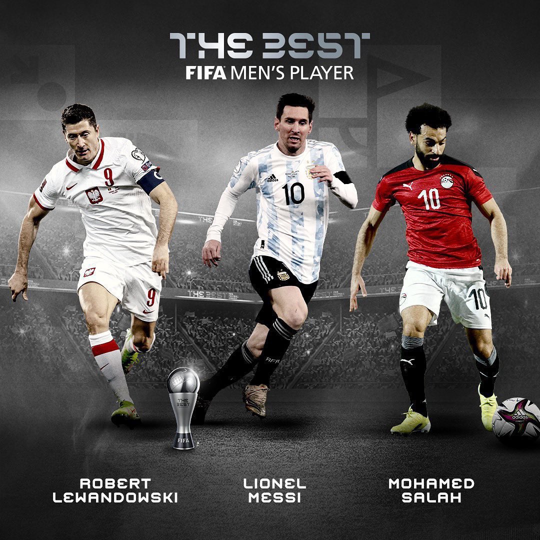 محمد صلاح ينافس ميسي وليفاندوفسكي على جائزة الأفضل من فيفا