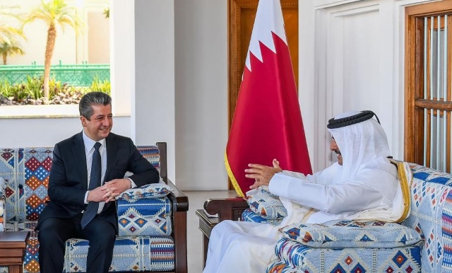 بارزاني وأمير قطر يبحثان جهود تشكيل الحكومة العراقية