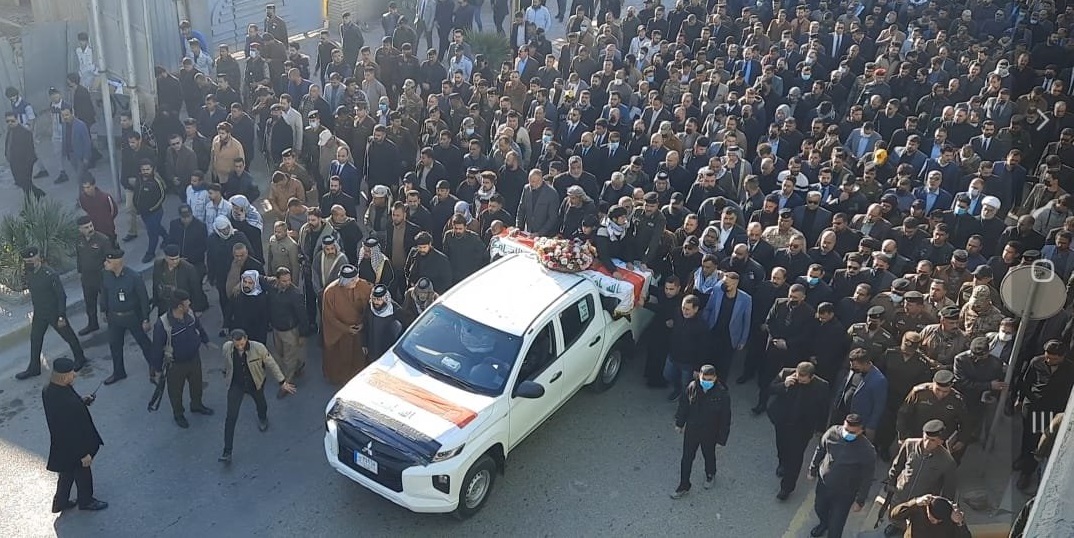 تشييع جثمان القاضي احمد الساعدي بميسان