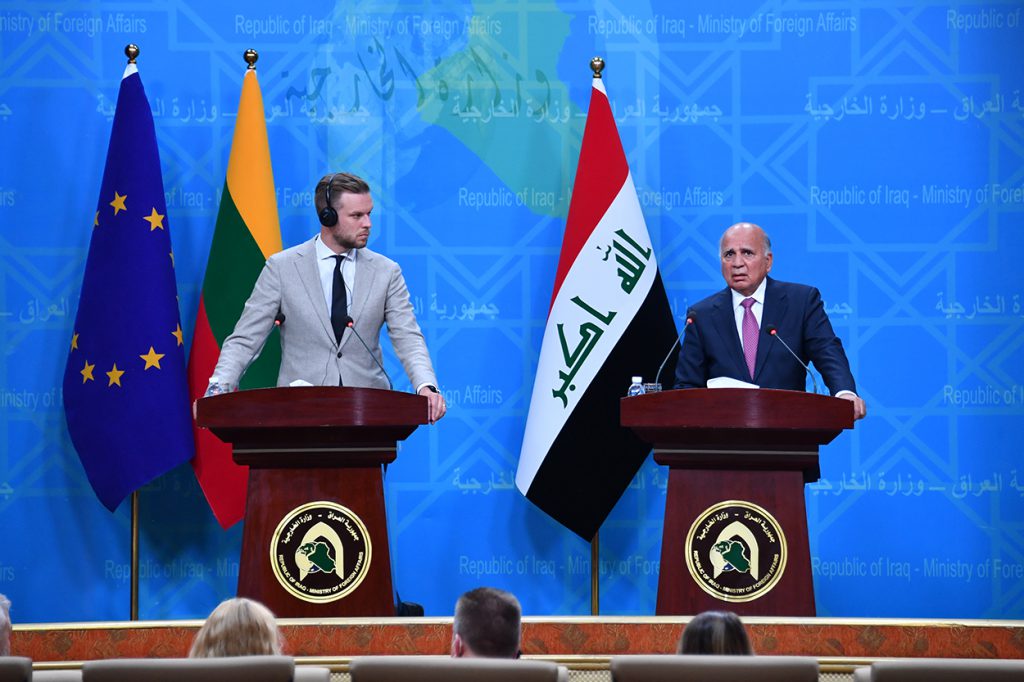 العراق وليتوانيا يبحثان آخر التطورات في الحرب الأوكرانيَّة-الروسيَّة