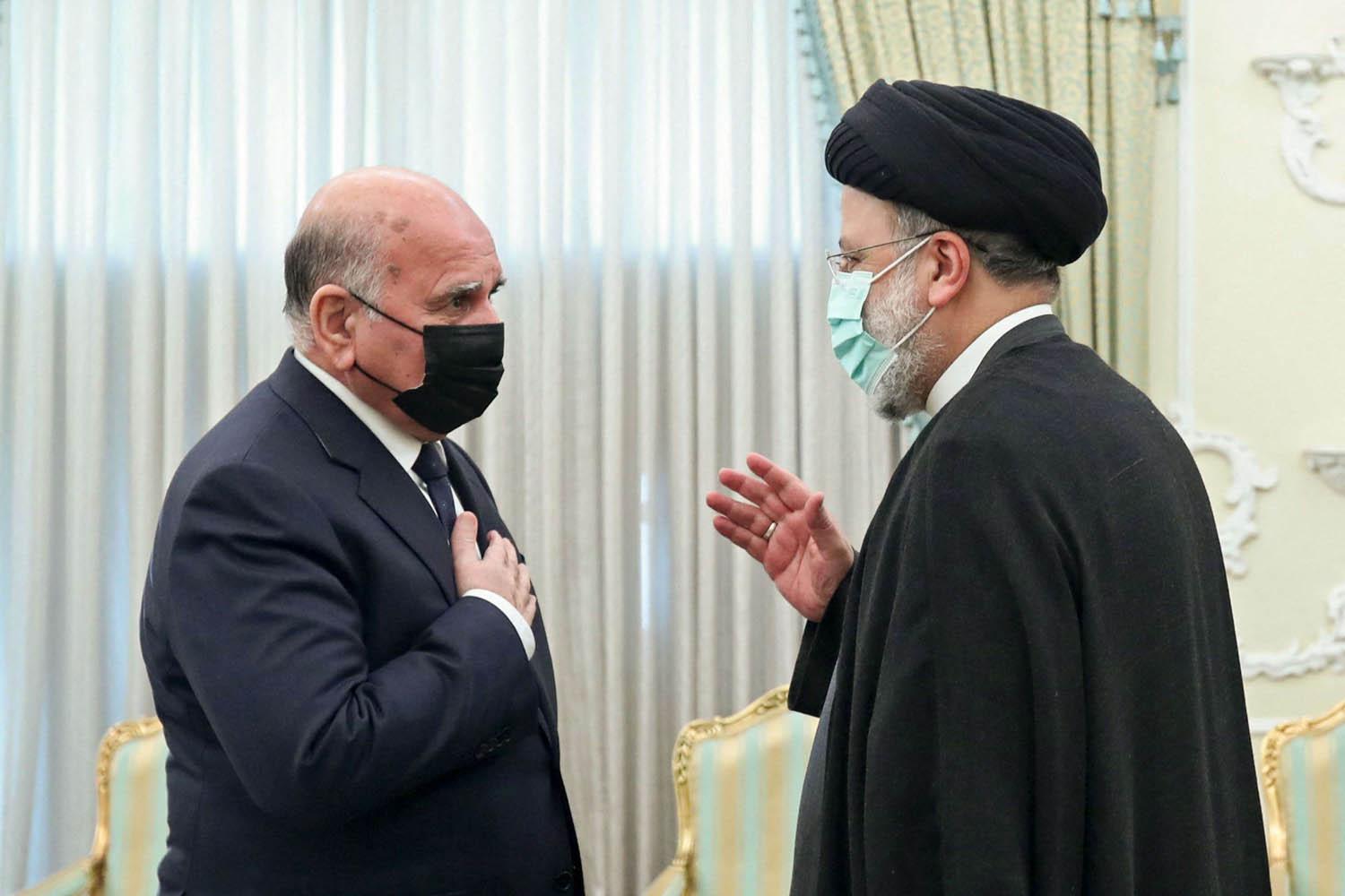 رئيسي يهدد حسين: الإقليم وقع بفخ إسرائيل.. وننتظر من العراق وقف الاعمال المعادية لإيران