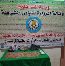 بالصور.. ضبط كمية كبيرة من “الحشيشة” والحبوب المخدرة في ميسان