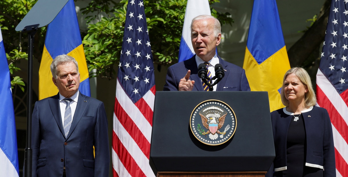 بايدن: انضمام فنلندا والسويد إلى الناتو ليس موجهاً ضد أحد