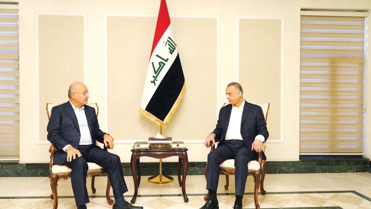 صالح والكاظمي في منزل طالباني لمعرفة مصير التجديد وفك شفرة رسائل قاآني