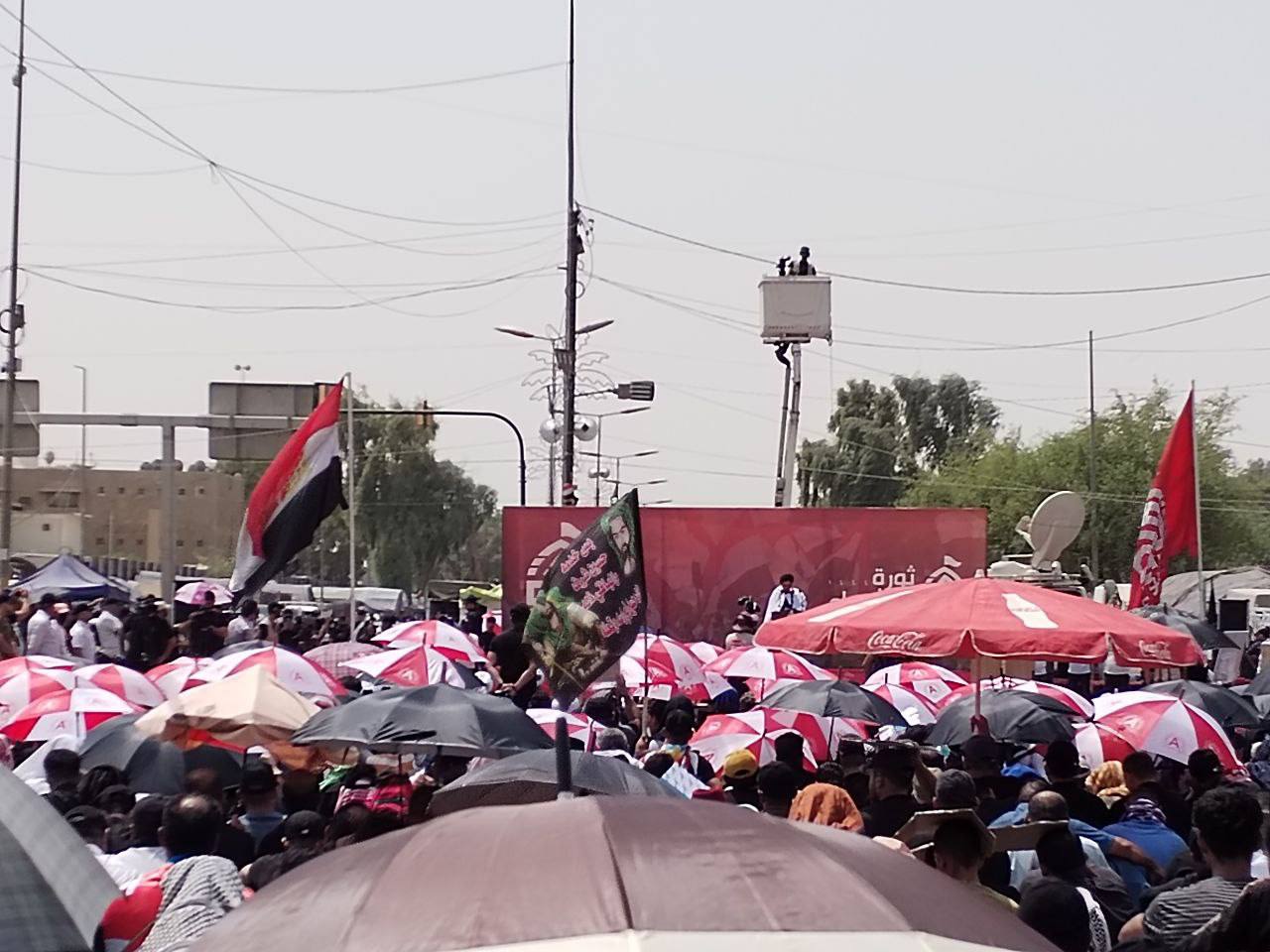 خطيب صلاة الجمعة باعتصام التيار: لن نتفاوض مع الفاسدين والقتلة