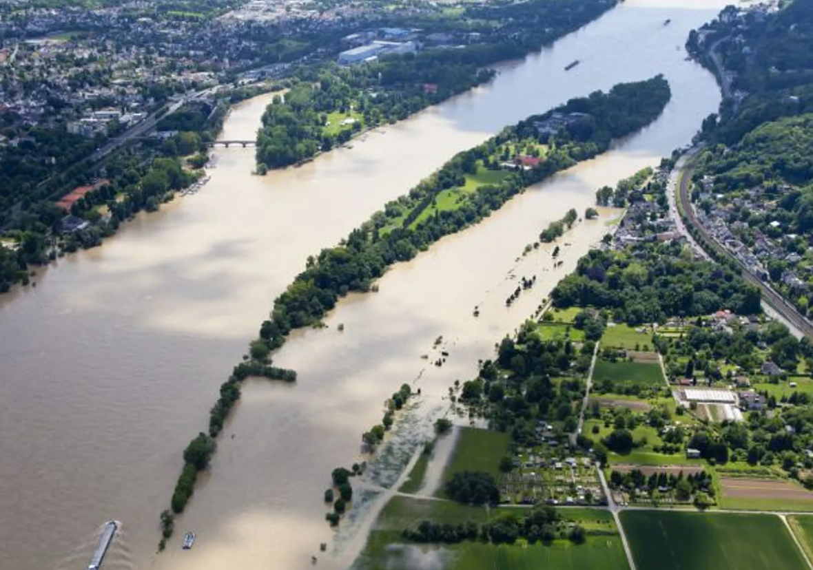 انخفاض حاد بمنسوب نهر الراين في أوروبا