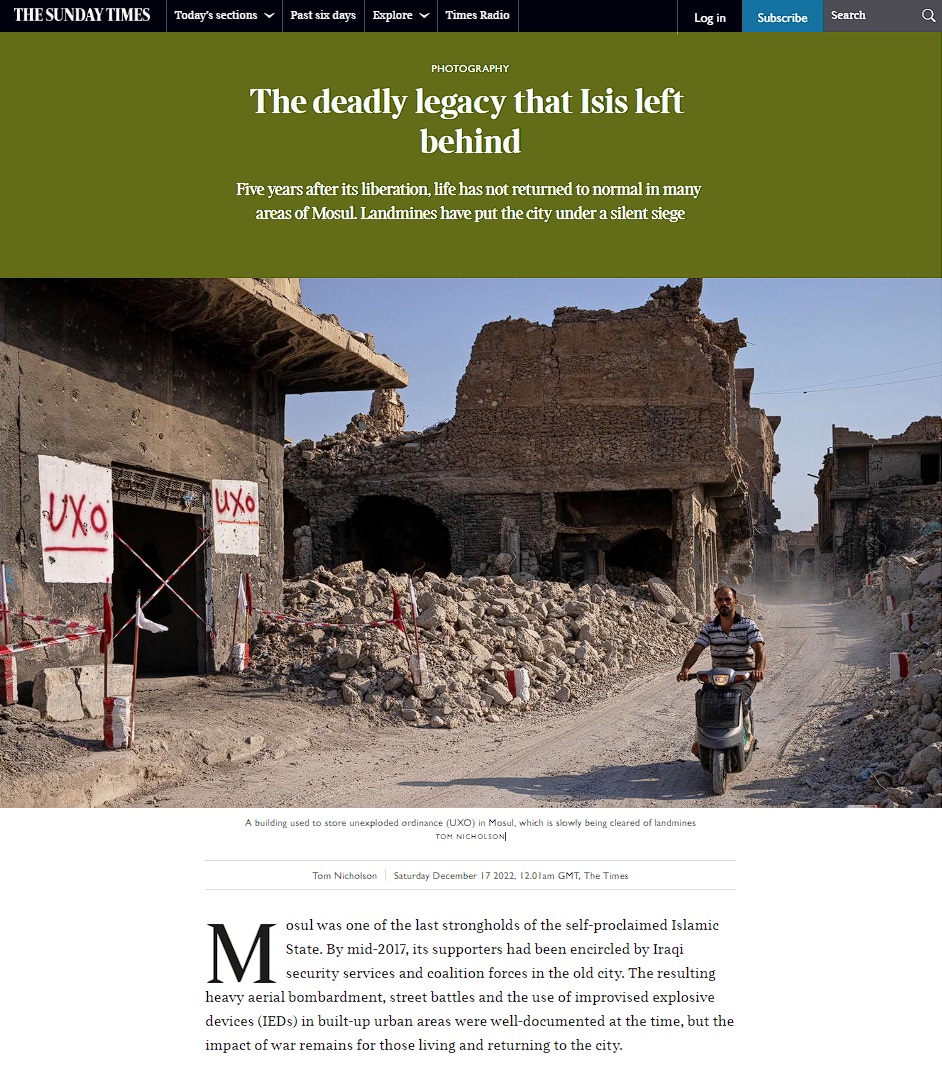 التايمز: إرث داعش المميت في الموصل