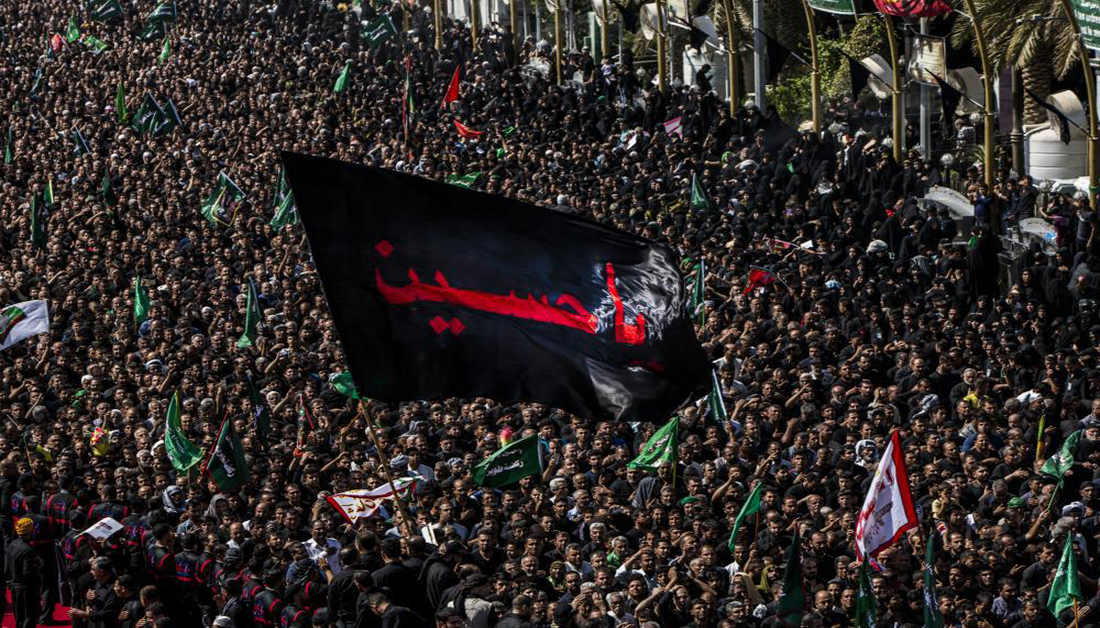 اكمال مراسم ركضة طويريج من منطقة قنطرة السلام في كربلاء المقدسة