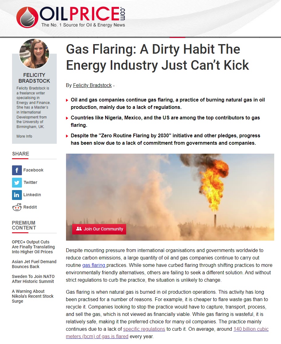 أويل برايس: العادات السيئة  في استخراج النفط بالعراق لا يمكن التخلص منها