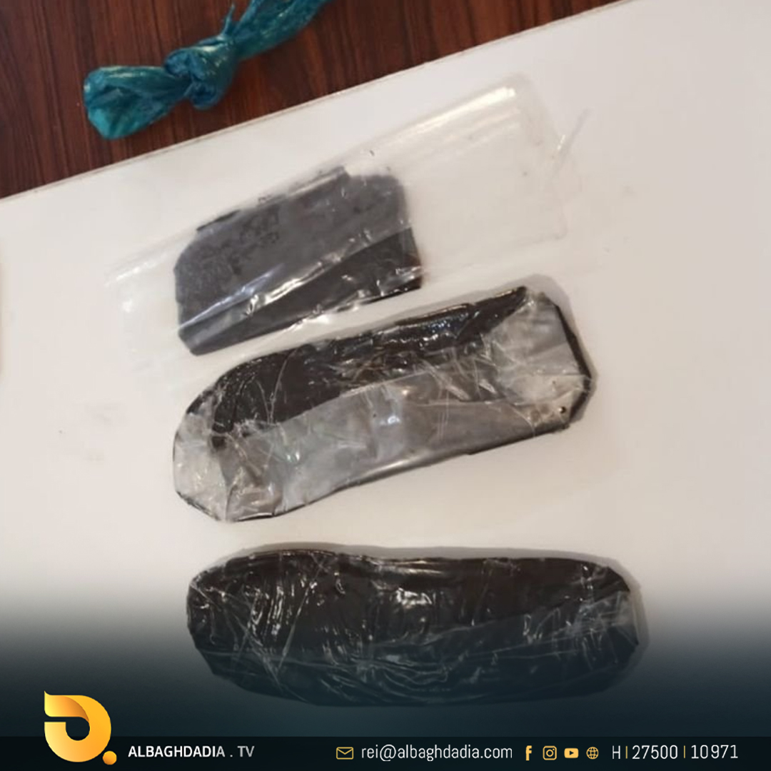 ضبط ما يقارب 400 غراما من مادة الترياك المخدرة بمنفذ الشيب