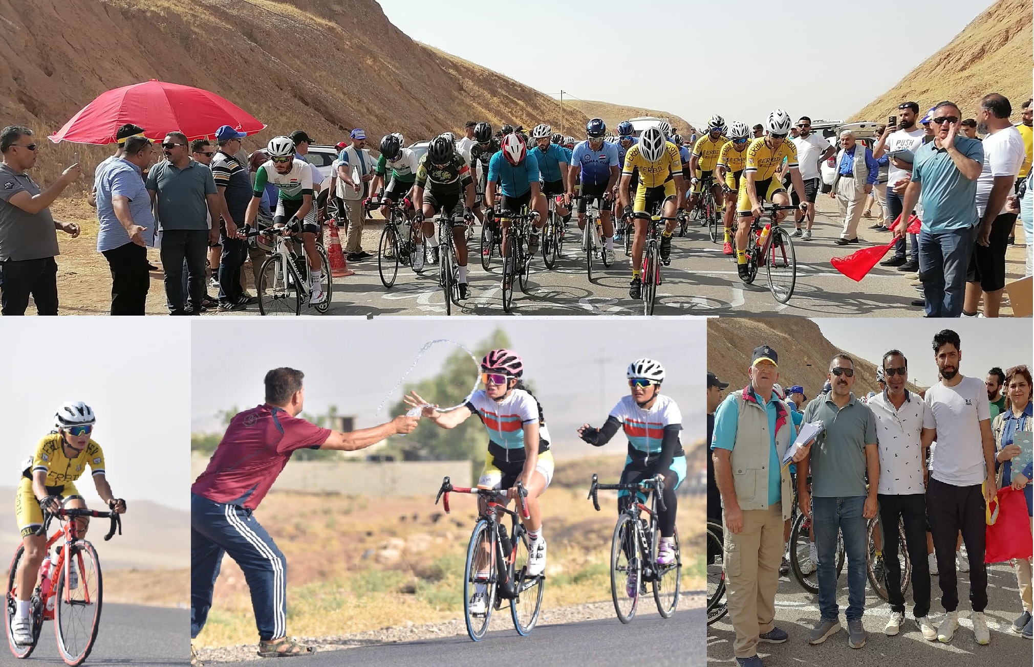 متسابقة من أربيل و3 لاعبين يمثلون دراجات العراق الهوائية في الدورة