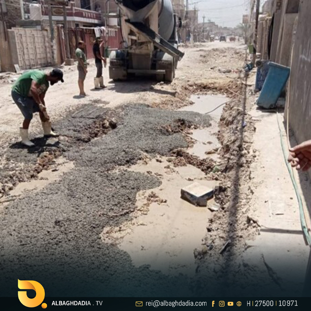 ناشطون: اعمار شوارع مدينة الشعب يجري بطريقة سيئة