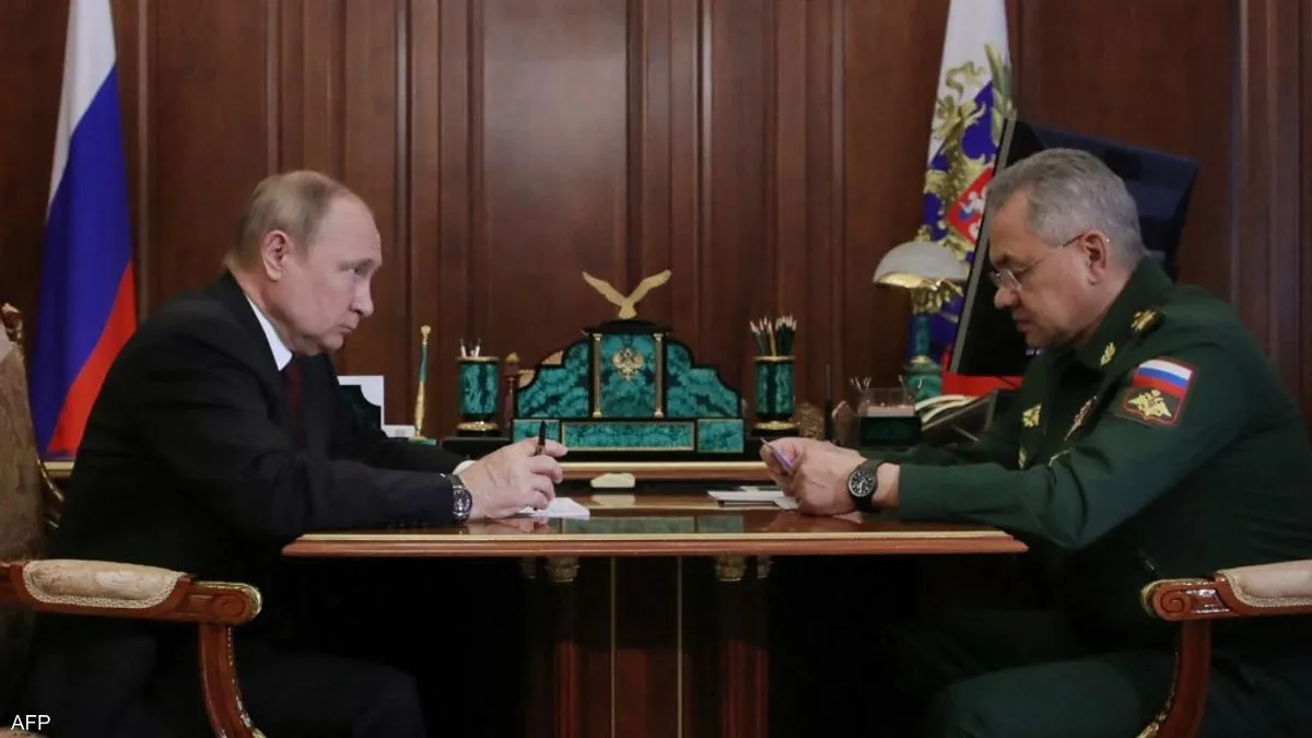 بوتين يمنح شويغو “مهلة” لوقف هجوم أوكرانيا المضاد