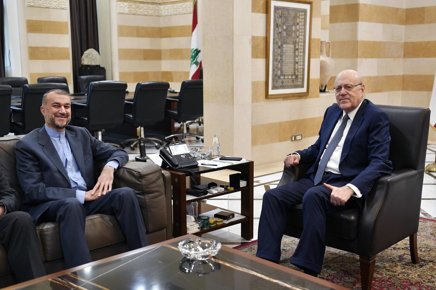 ميقاتي لوزير خارجية إيران: نبذل كل الجهود لحماية لبنان ووقف ما يجري في غزة