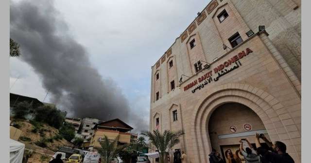 اجلاء 200 مريض من مستشفى الاندونيسي الى مناطق الجنوب بسبب القصف