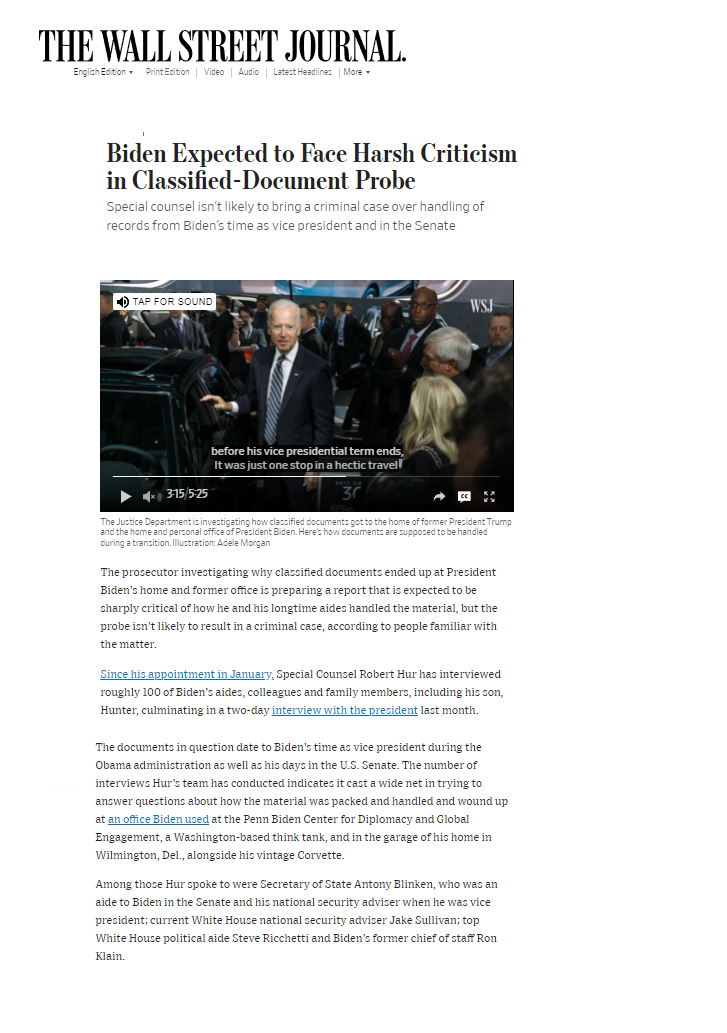 وول ستريت جورنال: بايدن يواجه تمردا بسبب دعم إسرائيل