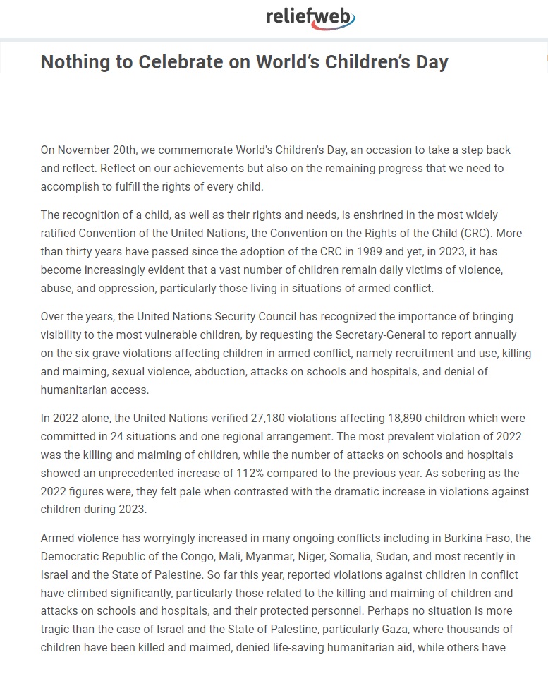 ريليف ويب: أطفال العراق في عين العاصفة والتغيرات المناخية تضيف أزمة جديدة