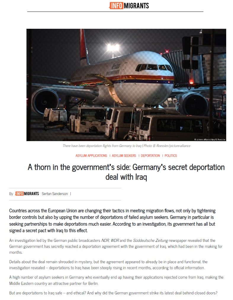 إنفو ميجرانس: تحقيق ألماني يكشف عن صفقة ترحيل “سرية” بين برلين بغداد8