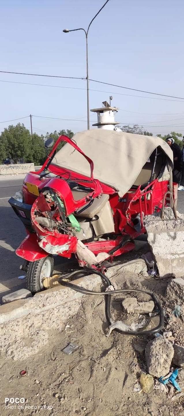 وفاة شخصين يستقلان “تك تك” نتيجة اصطدامهما بسيارة مدنية في منطقة أم الكبر والغزلان شرقي بغداد