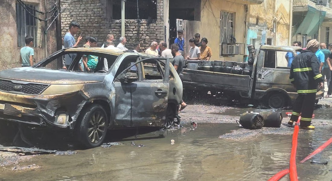 دون وقوع اصابات.. انفجار شاحنة غاز تحمل “40 قنينة” وسط مدينة الصدر ببغداد