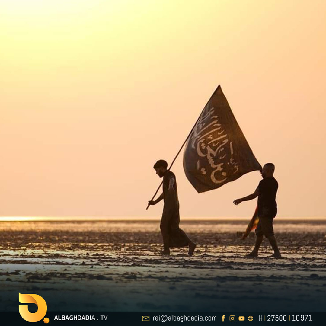 بالصور.. جموع من قاصدي زيارة اربعينية الامام الحسين عليه السلام ينطلقون من راس البيشة