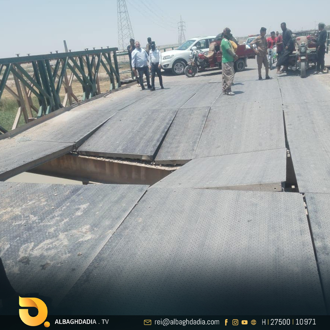 بالصور .. انهيار أجزاء من جسر كصيبة الحديدي في ميسان بسبب الأحمال الثقيلة وعدم وجود صيانة منذ سنوات