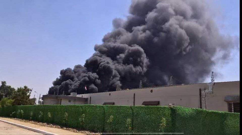 حريق بأحد أقسام محطة الدبس الغازية في كركوك بعد ساعة واحدة من افتتاحها من قبل السوداني