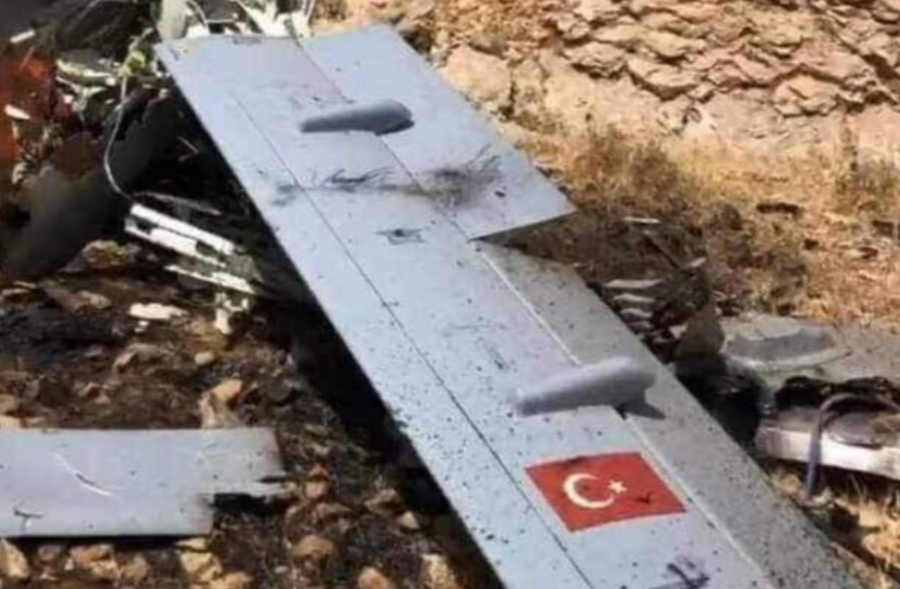 إسقاط طائرة مسيرة للقوات التركية بقضاء بنجوين في محافظة السليمانية