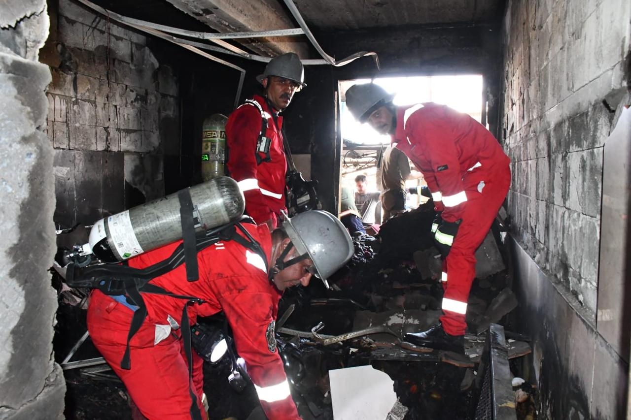 إنقاذ 70 زائراً من جنسيات مختلفة وإخماد حريق اندلع داخل حسينية بكربلاء