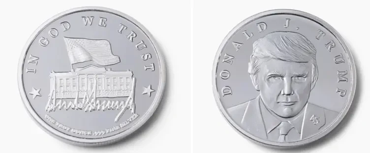الرئيس الأميركي السابق دونالد ترامب يطرح عملة فضية تحمل صورته للبيع مقابل 100 دولار
