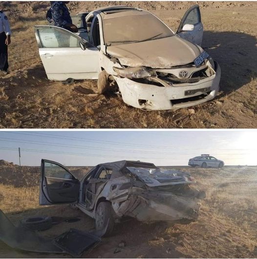 وفاة عائلة كاملة جراء حادث سير مروع بقضاء حديثة غربي محافظة الأنبار