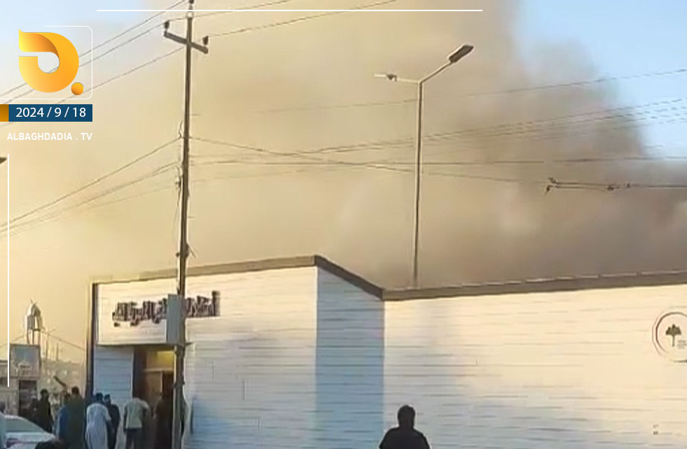 نشوب حريق ضخم في مستشفى القلب وسط مدينة الناصرية