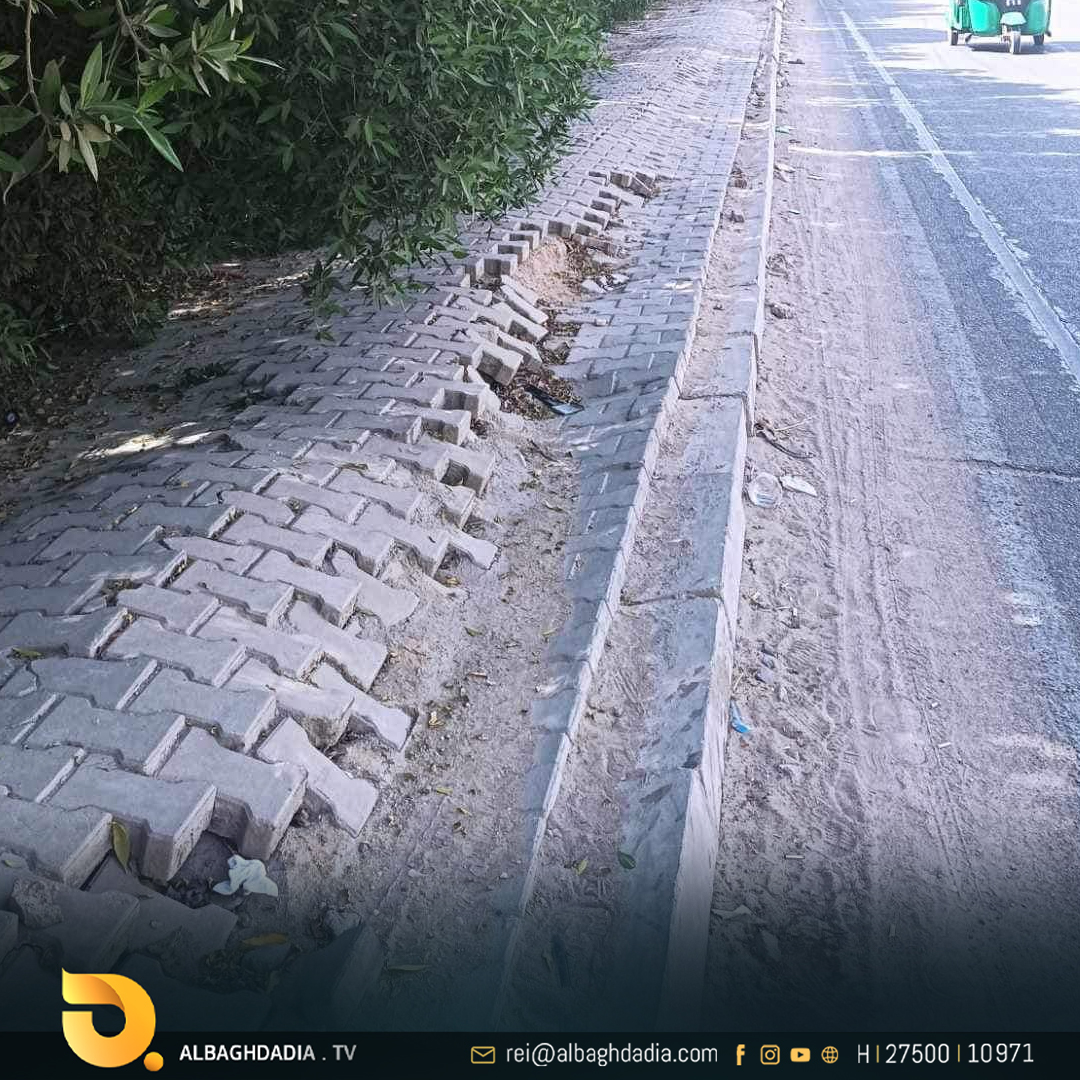 بالصور.. تهالك مشاريع الفشل والفساد بعد فترة من إنجازها في قضاء الكوفة بمحافظة النجف