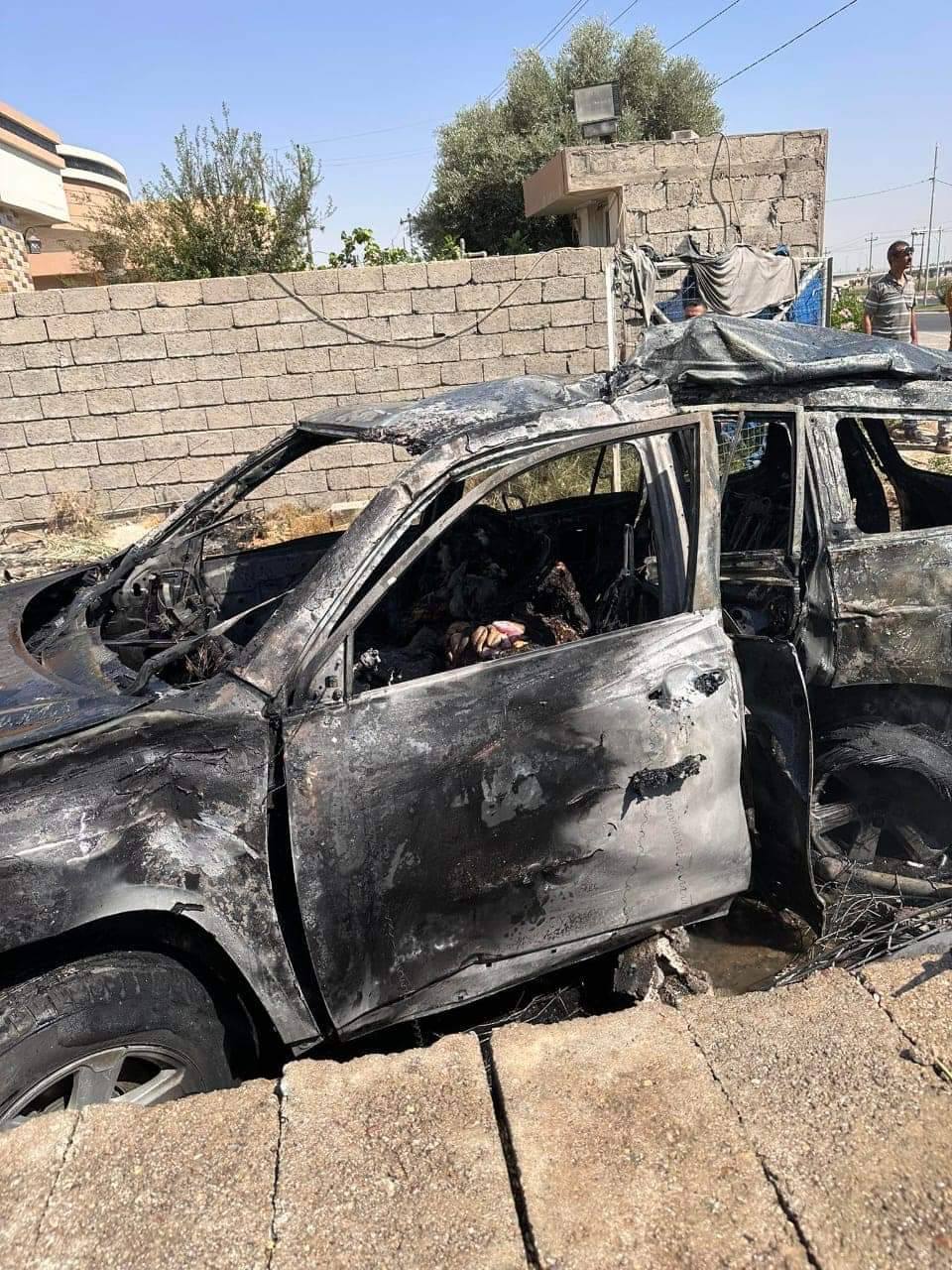 وفاة شخصيـن نتيجـة احتراق سيارتهمـا علـى طريـق مطار كركوك الدولي